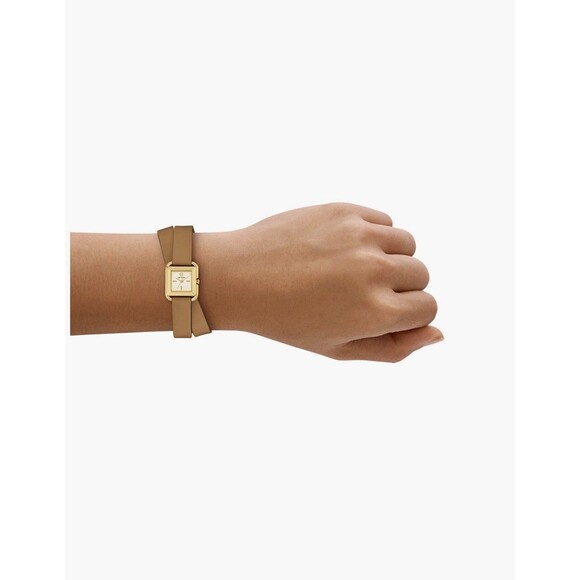 Tory Burch The Small Kira Double Wrap Leather Strap Watch, 18mm x 18mm New $300 main image 7